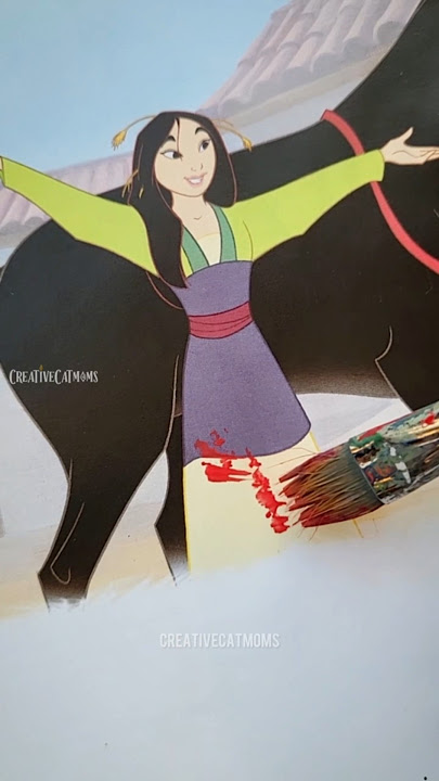 Mulan HATED her!🤫 #shorts #art #disney #creative