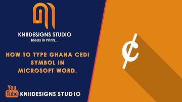 HOW TO TYPE GHANA CEDI SYMBOL IN MICROSOFT WORD