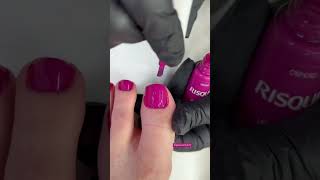 Most Satisfying Pedicure Transformation 😱 best nail polish for toes 2023 #nailsart  #short #shorts