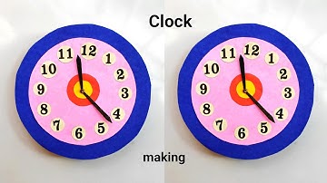 Paper clock school project easy | Clock craft model making idea | How top make paper clock