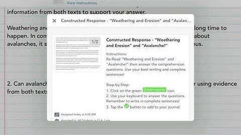 Constructed Response/Using Text Evidence