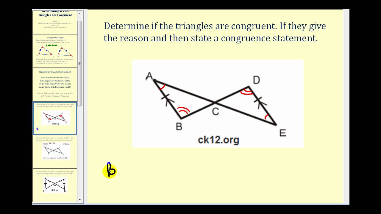 geometry assignment state of the two triangles are congruent