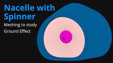 Flat Aircraft Engine Nacelle with Spinner | Grid Generation | CFD