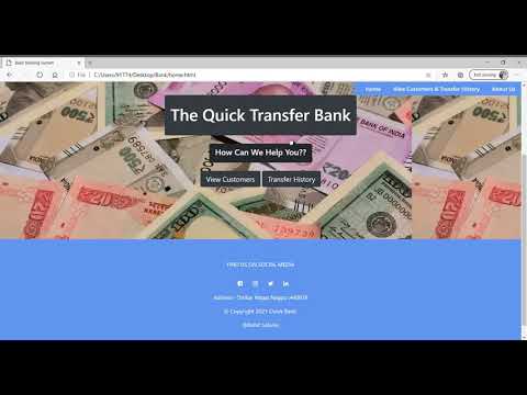 Basic Banking System - Rohitsingh Solanki #GRIPJAN21