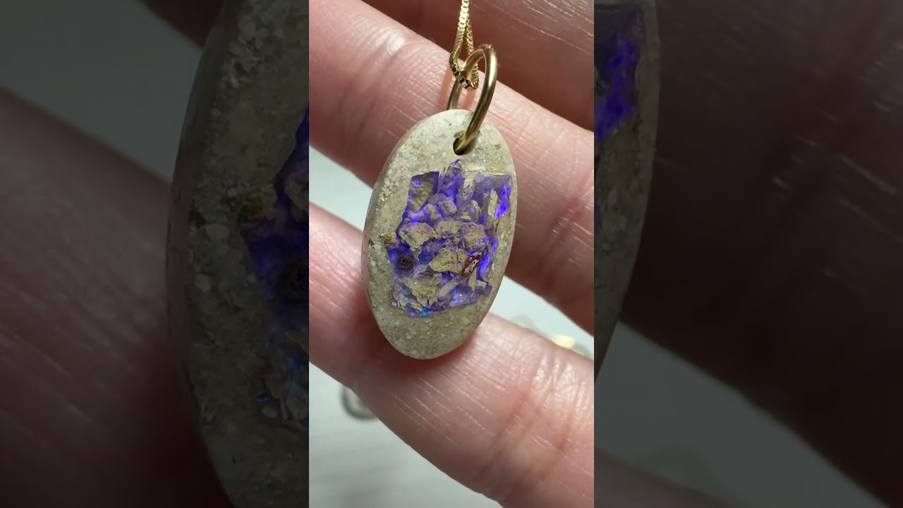 Pipe opal! Natural and wonderfully purple Australian Pipe Opal in sandstone 