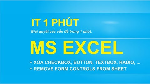 Xóa các đối tượng (Textbox, Checkbox, Button, ...) trên Excel / Remove Form objects on Excel
