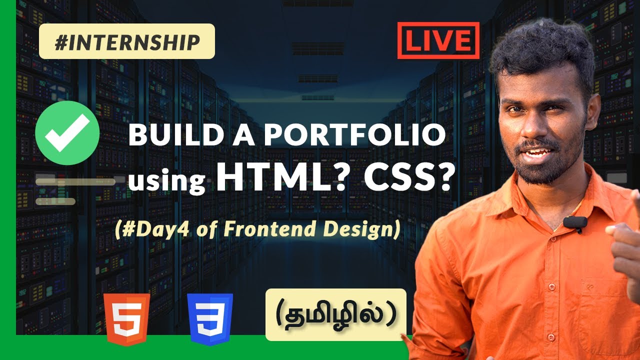 🔴 Day 4: Build a Portfolio using HTML, CSS - Live Internship | Web ...