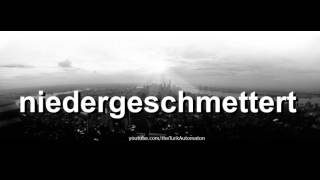 Como pronunciar niedergeschmettert em Alemao