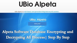 Encrypting and Decrypting Databases in Virdi Ubio Alpeta Software | Step-by-Step Guide