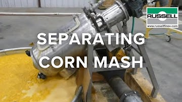 Liquid solid separation of corn mash - Russell Liquid Solid Separator™