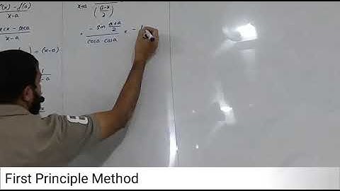 XII Math Chap 4 Differentiation First Principle Method Solution by Sir Ahsan Abdullah Patel - Part 1