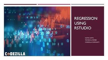 Introduction to Regression using R Studio || by Kartik Gupta || Team Codezilla || Mozilla community
