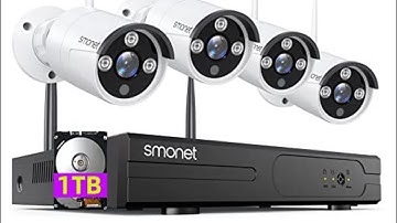 Smonet 3MP Wireless Security Camera System with Audio 1TB Hard Drive