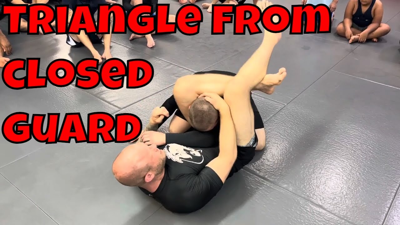 Triangle choke from closed guard nogi - YouTube