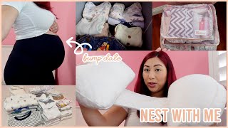 NEST WITH ME ✨ | Breech baby at 35 weeks pregnant, organizing baby's clothing + GIVEAWAY!