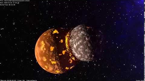 Blender animation ( planetary collision )