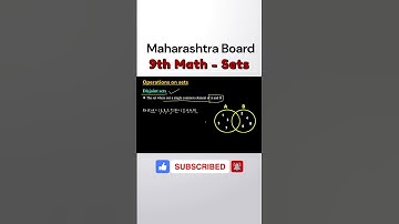 Disjoint Sets | 9th Math-1 Algebra Chapter 1 Sets |  Maharashtra State Board - SSC Board | 9th Math