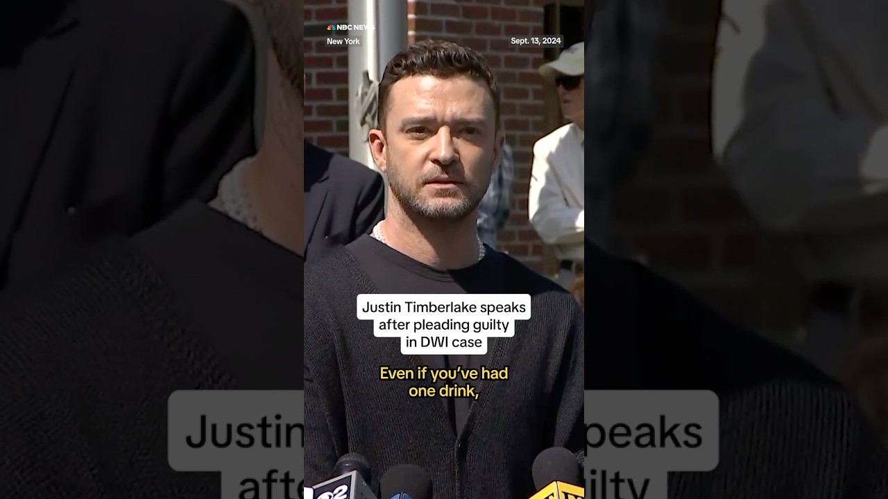 Justin Timberlake speaks after pleading guilty in DWI arrest