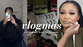 VLOGMAS: A REALISTIC DAY IN MY LIFE AS A MAKEUP ARTIST | NATASHA S.