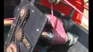 how to make rope from yarn by automatic rope making machine.wmv 