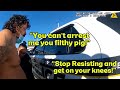 Male KAREN Punches Police Car and Battles Officers During Arrest