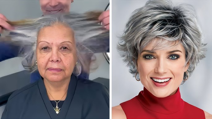 CORTE DE CABELLO 2023 PARA SEÑORAS DE +50-65-80 AÑOS - PEINADO Y CORTE  CABELLO DE MODA PARA MUJERES 