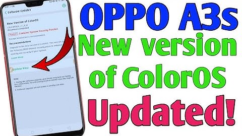 Oppo A3s New version of ColorOS Updated!|| Android phone New update 2020.