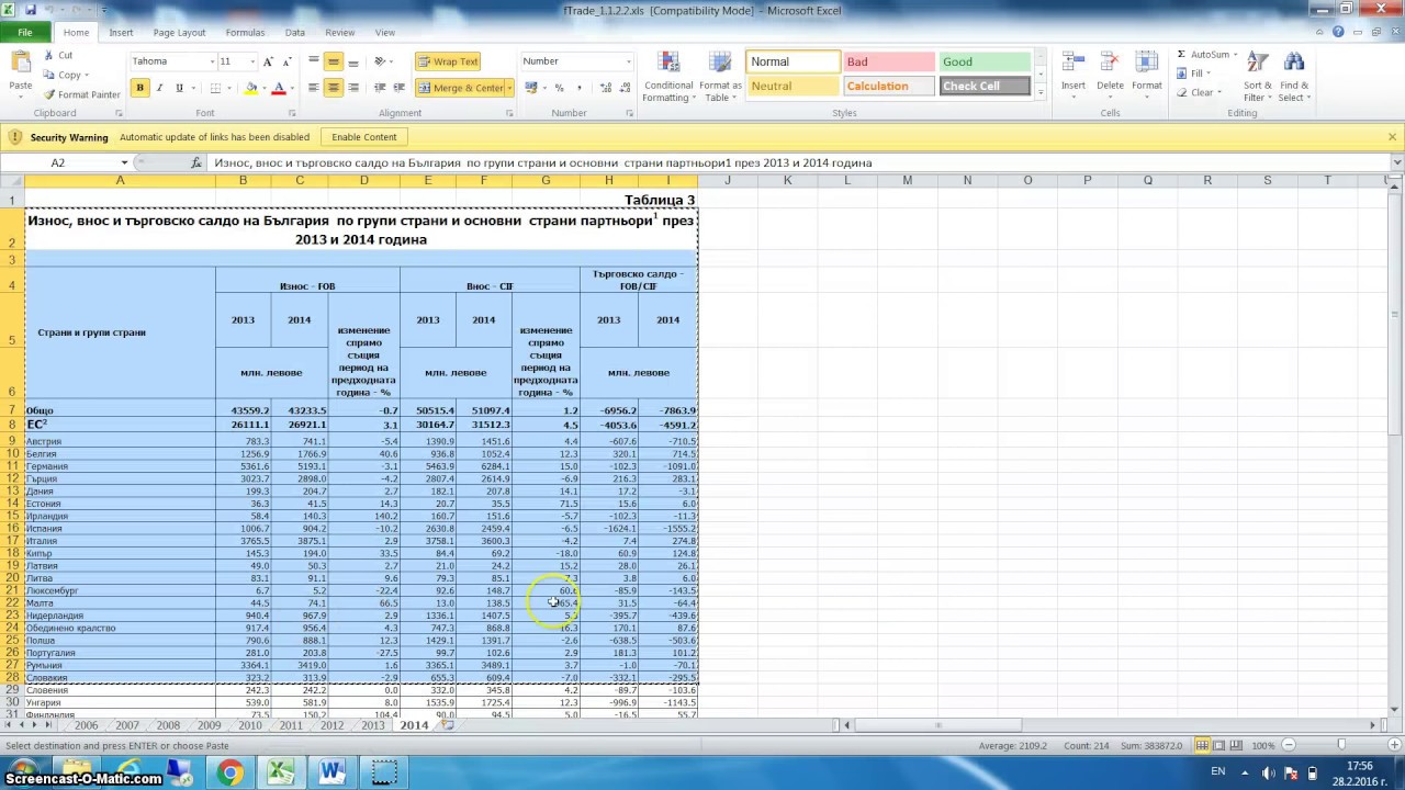 Insert Chart From Excel Into Word