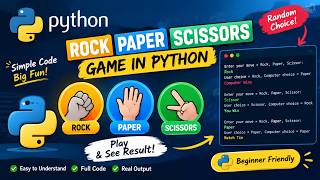 Python Rock Paper Scissors Game in Python | Beginner Project with Random Choice 🎮