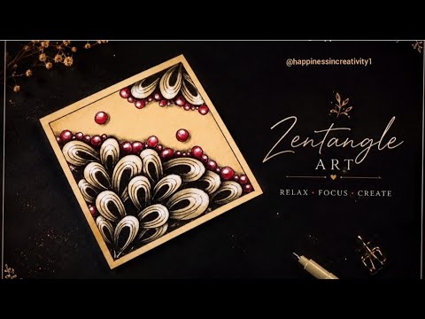 Relaxing Zentangle Art for Beginners | How to Draw 3D Zentangle Pattern | Step by Step Drawing 