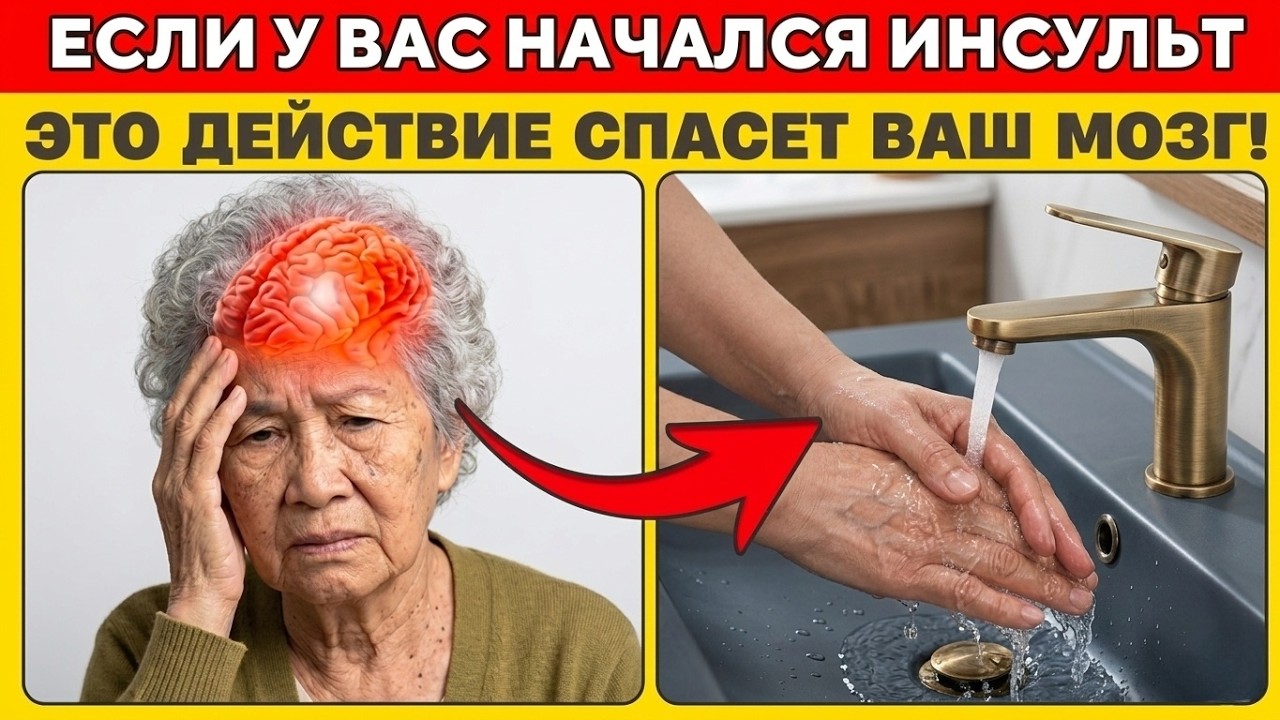 Если у Вас ИНСУЛЬТ, и Вы ОДНИ - Сделайте ЭТО Немедленно, Чтобы Спасти Свой Мозг (Рекомендация Врача)