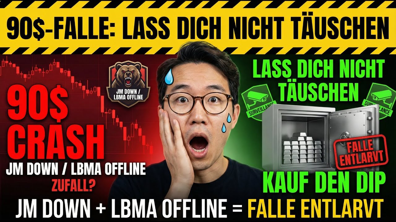 90-$-FALLE: JM Bullion „offline“ & LBMA down, während Silber crasht (nicht täuschen lassen)