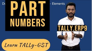 Part Numbers in Tally.ERP9 I Vedanta Educational Academy