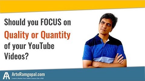 Should You Focus on Quality of Quantity of YouTube videos?