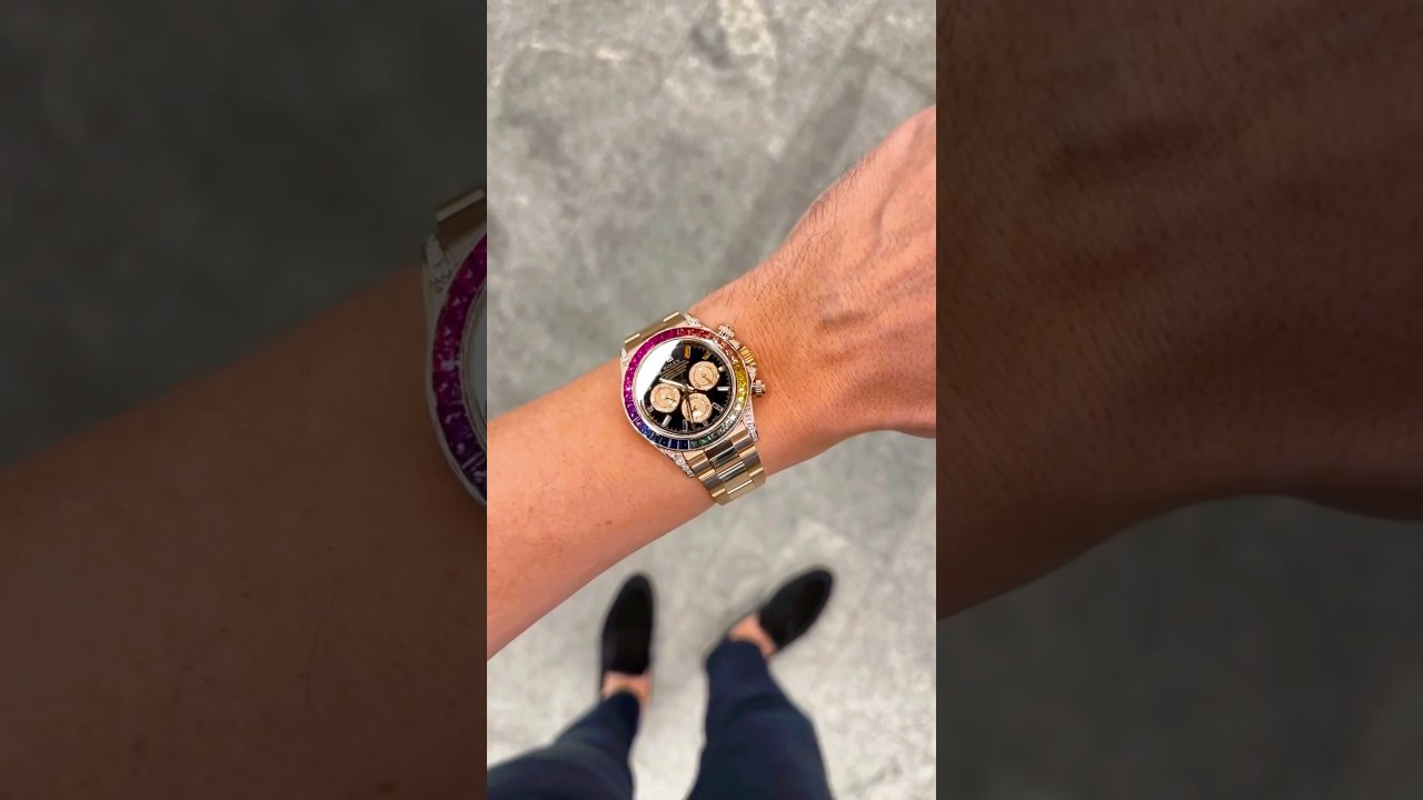 18K Rose Gold - ROLEX👑Daytona Rainbow 116595 RBOW 