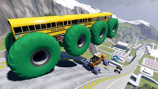 Epic High Speed Monster Truck Jumps & Crashes #12 - BeamNG Drive screenshot 4