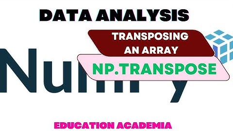 Numpy - Transposing an Array