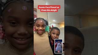Santa FaceTimed us from his sleigh on Christmas Eve #christmas #santa