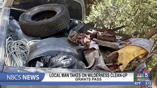 Grants Pass man works to clean up dumped trash along Savage Creek Road