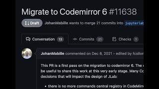 Migration to CodeMirror 6 in JupyterLab