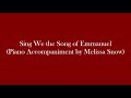 Sing We the Song of Emmanuel - Piano Accompaniment
