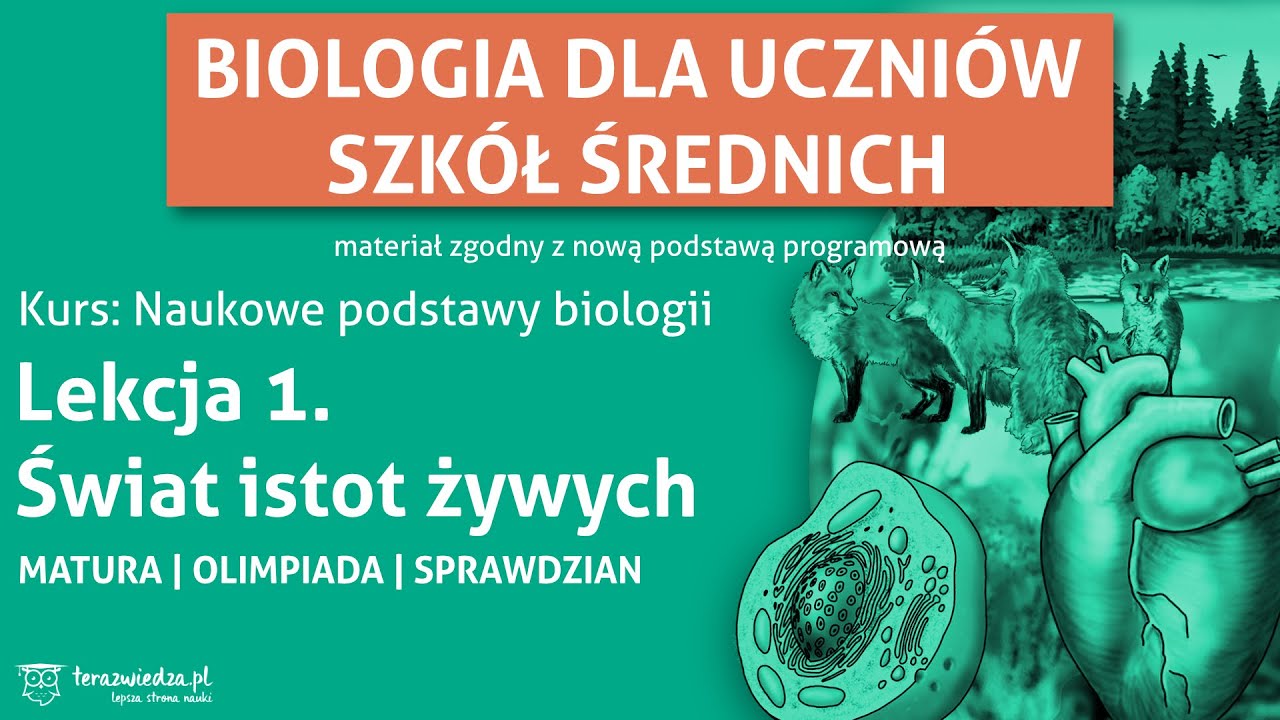 Sprawdzian Biologoa Na Czasie 1 Zakres Rozsze Świat istot żywych. Lekcja biologii dla klasy 1. (zakres rozszerzony