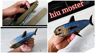 Monster Shark Ikan Hiu Miniatur Buat Pakai Kardus Kreatif
