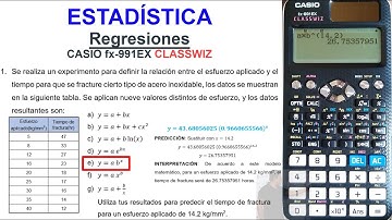 CALCULADORAS - Casio fx-991EX CLASSWIZ - Estadística Regresiones