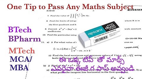 One Tip to pass any maths subject ( M1 , M2 , M3 ,,,, etc)