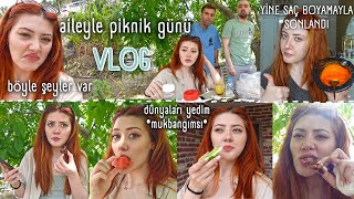 Piknik Vlog Dünyaları Yedim Mukbang -Imsı Saç Boyamayla Sonlandı 