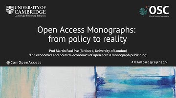 Open Access monographs: The economics and political-economics of open access monograph publishing