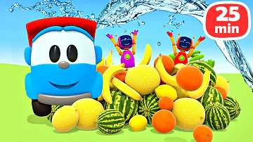 Sing with Leo the Truck! The Fruits song. Nursery rhymes & songs for kids. Learning baby videos.