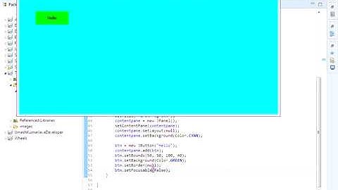 How to add button to frame in java swing using eclipse