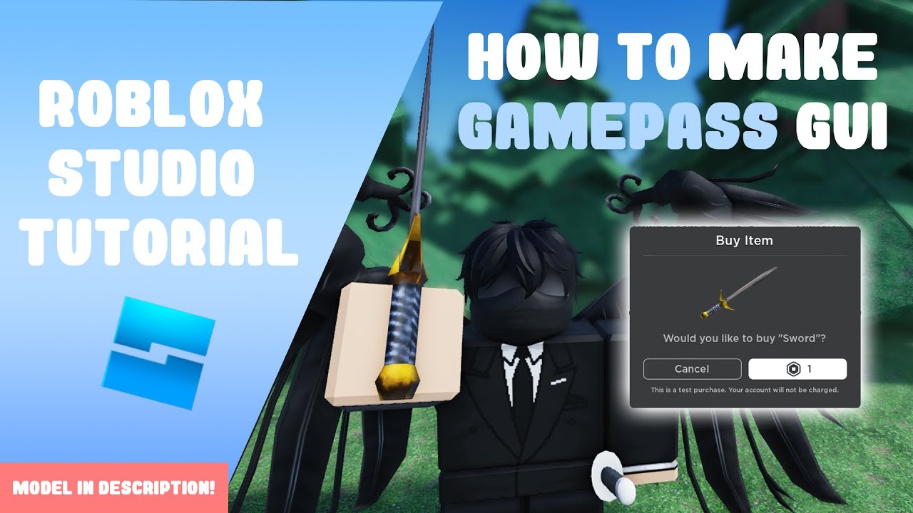 Como criar uma GUI de game pass!, ROBLOX STUDIO